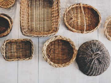 A Stylish Way to Store Small Items: Square Baskets